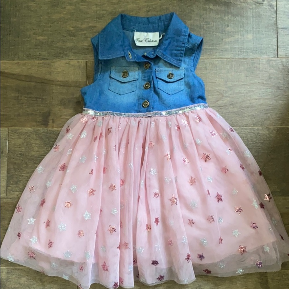 Rare Editions dress with star sequins 2T